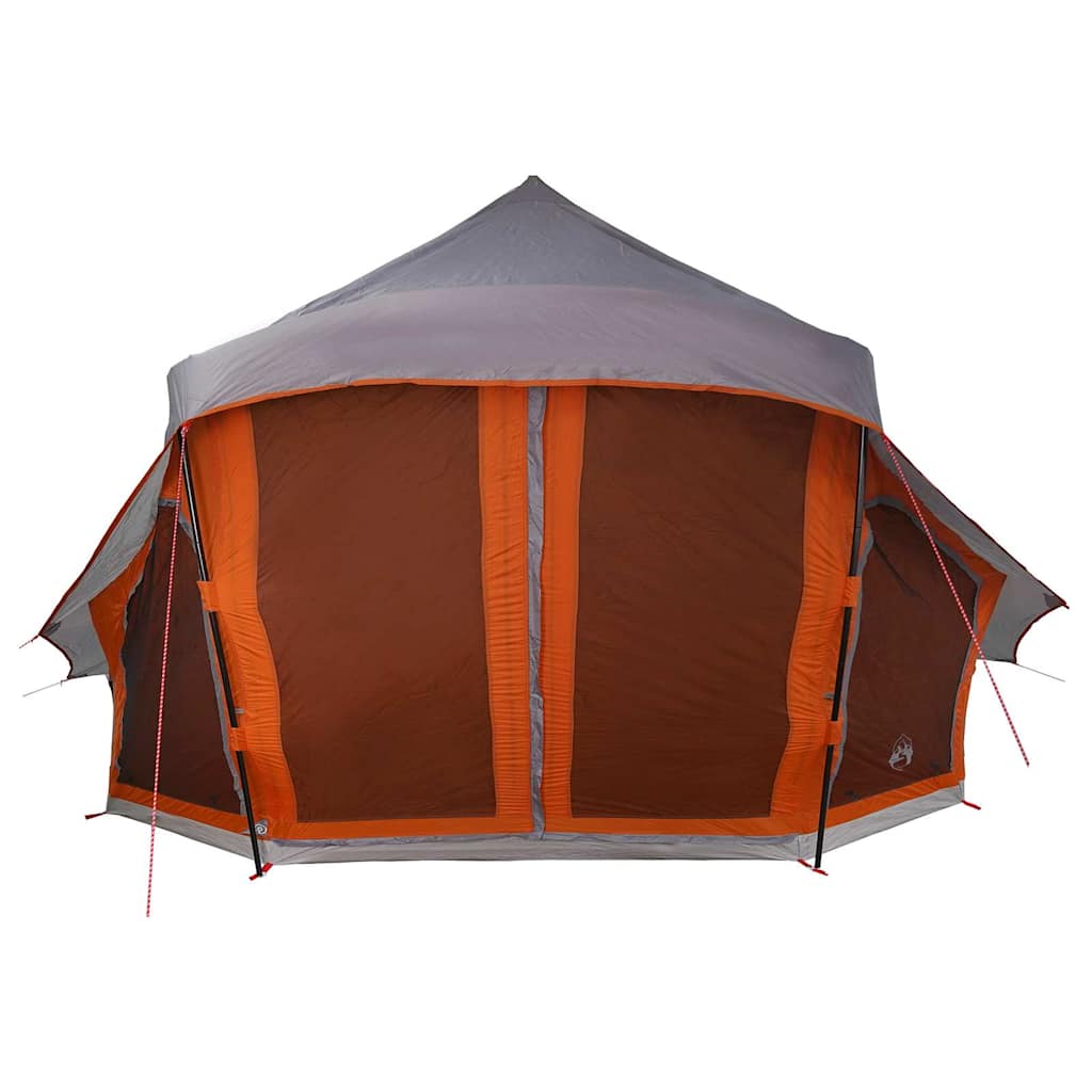 vidaXL Namiot Tipi Szary i pomarańczowy 508 x 470 x 300 cm tafta