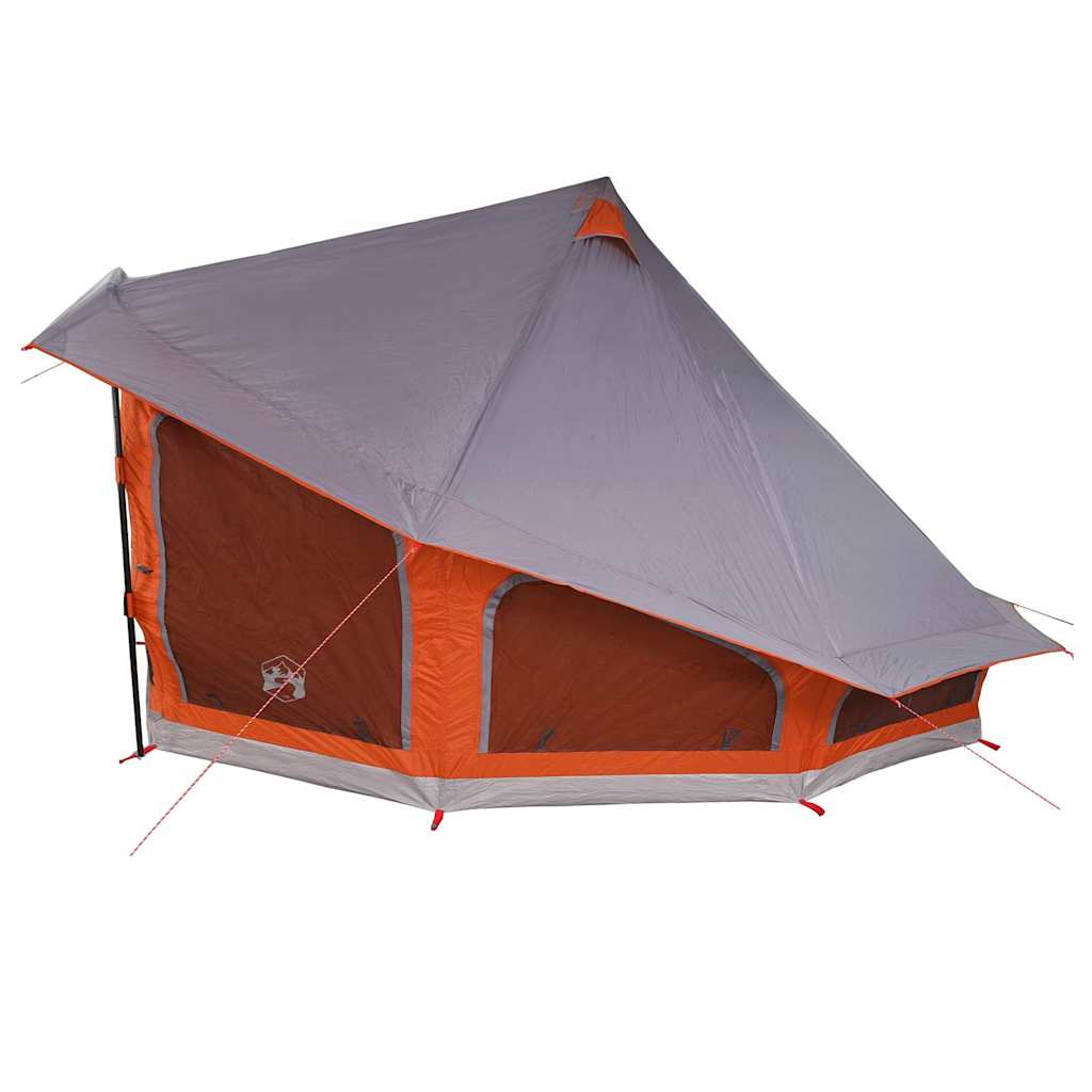vidaXL Namiot Tipi Szary i pomarańczowy 508 x 470 x 300 cm tafta