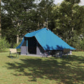 vidaXL Namiot Tipi z dachem Niebieski 358 x 296 x 258 cm tafta