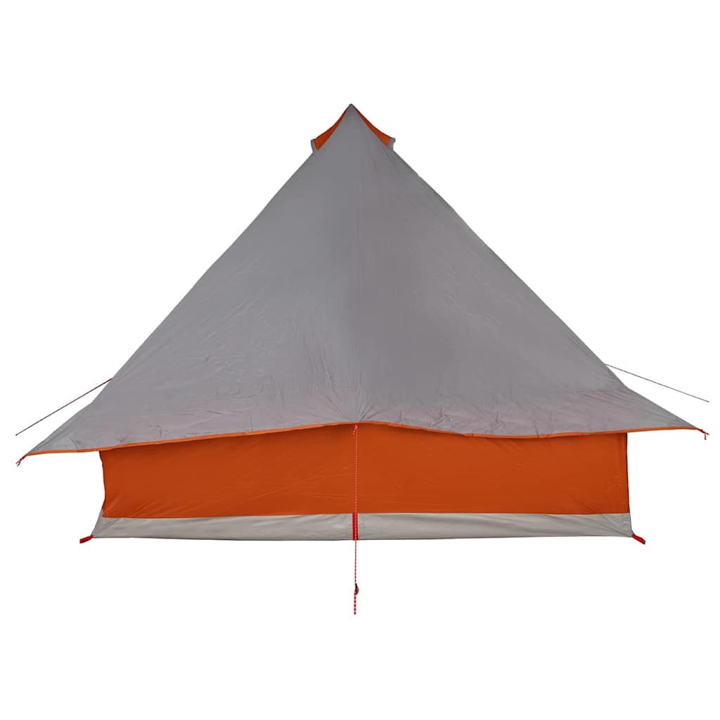 vidaXL Namiot Tipi Szary i pomarańczowy 358 x 296 x 258 cm tafta