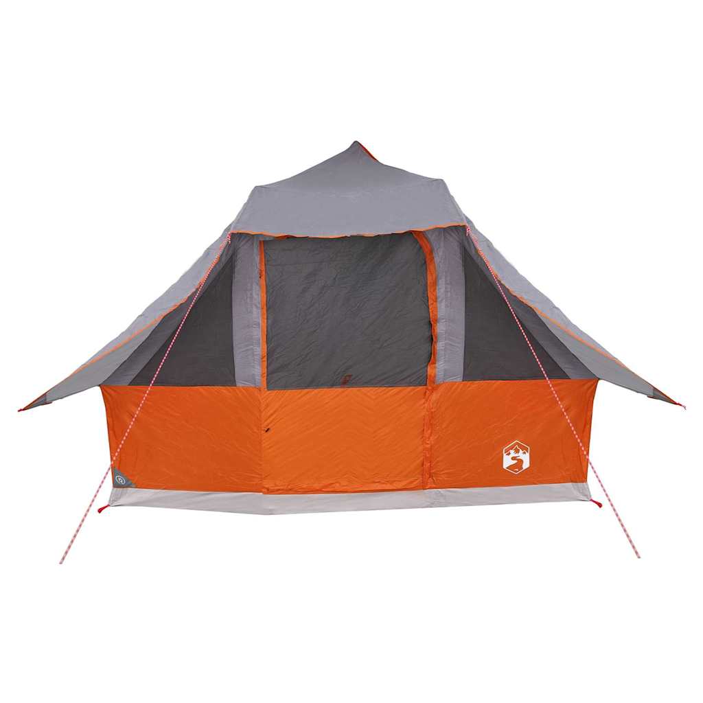 vidaXL Namiot Tipi Szary i pomarańczowy 358 x 296 x 258 cm tafta