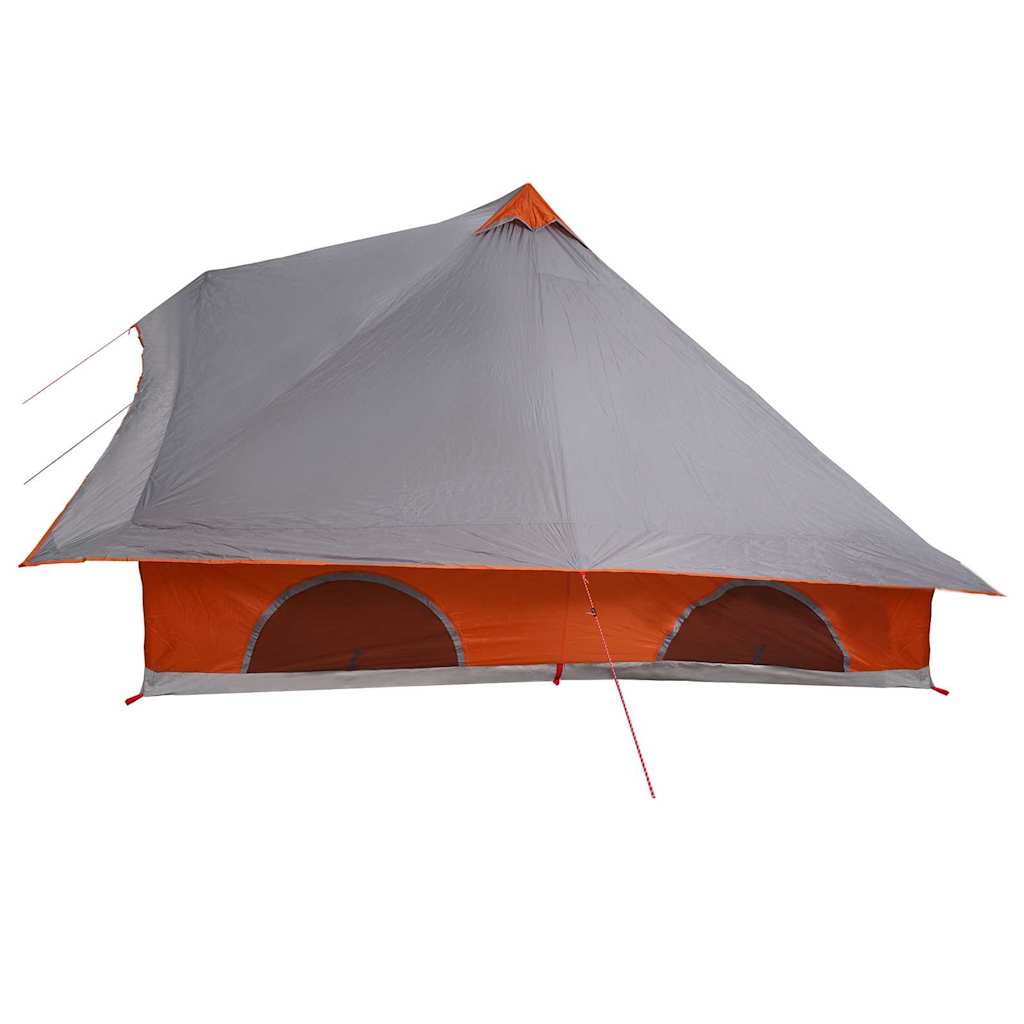 vidaXL Namiot Tipi Szary i pomarańczowy 358 x 296 x 258 cm tafta