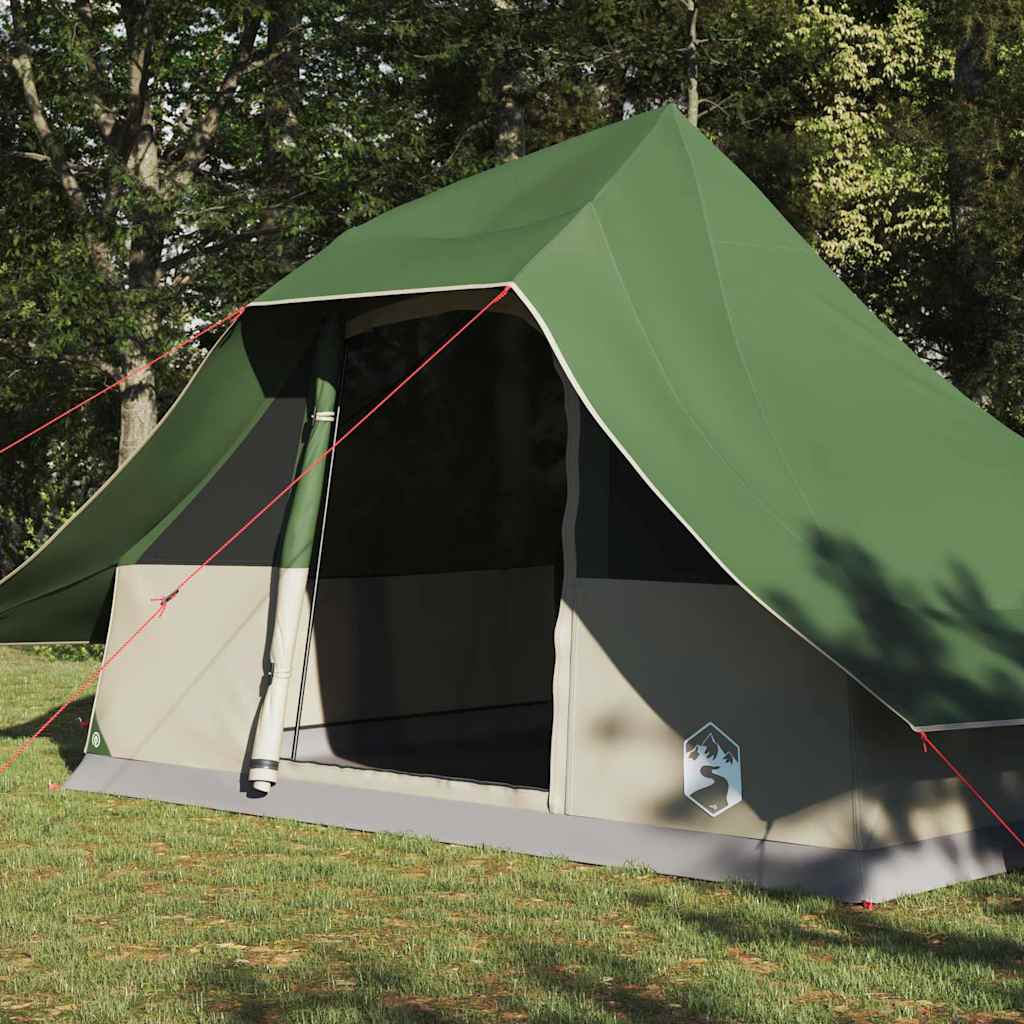 vidaXL Namiot Tipi z dachem Zielony 364 x 281 x 257 cm tafta
