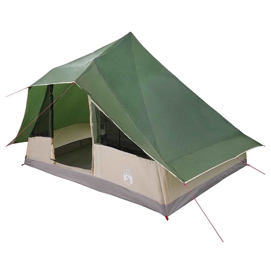 vidaXL Namiot Tipi z dachem Zielony 364 x 281 x 257 cm tafta