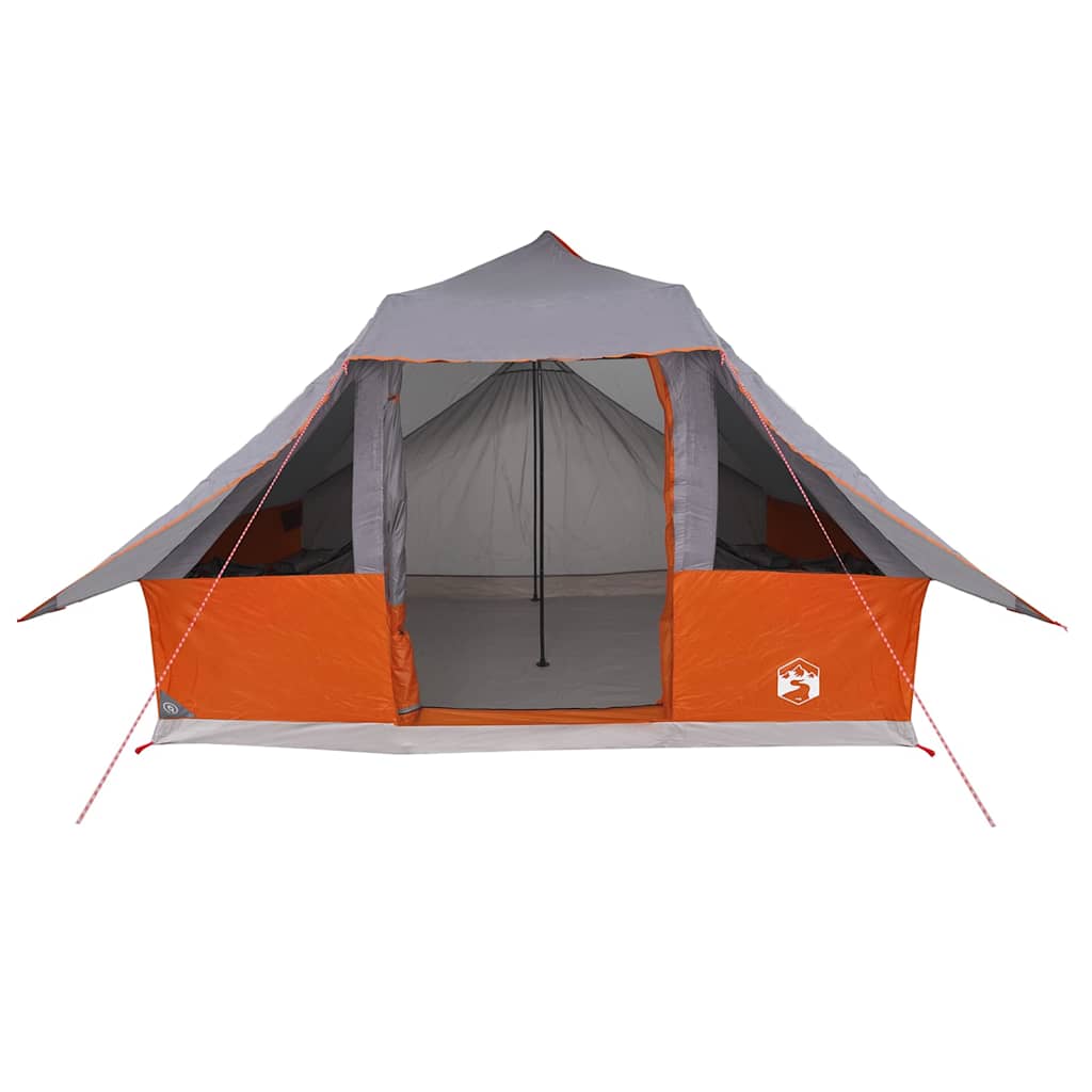 vidaXL Namiot Tipi Szary i pomarańczowy 364 x 281 x 257 cm tafta