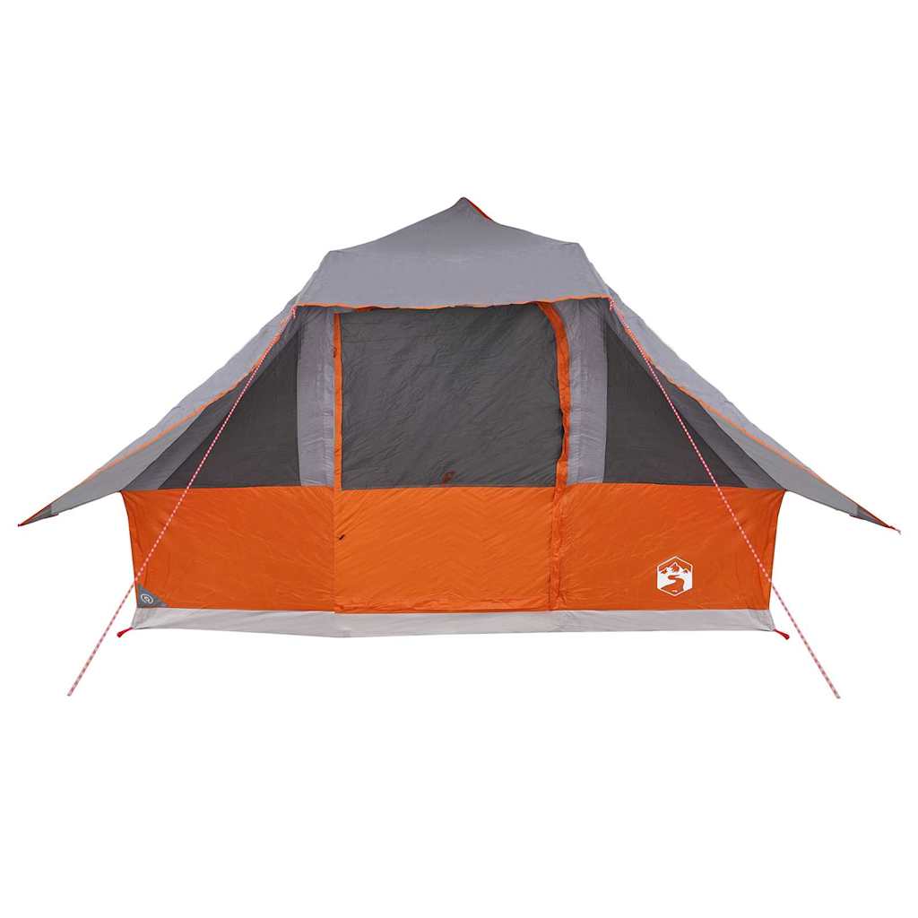 vidaXL Namiot Tipi Szary i pomarańczowy 364 x 281 x 257 cm tafta