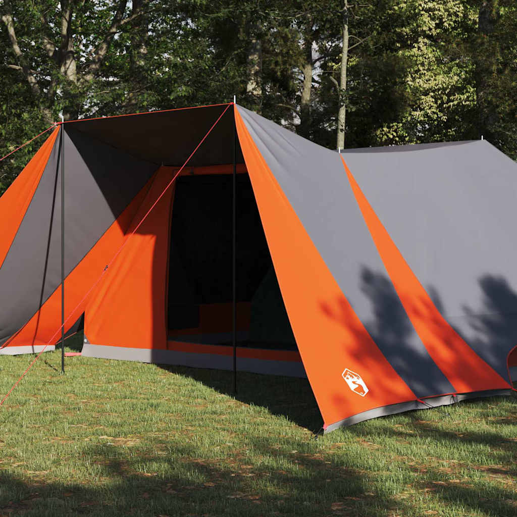 vidaXL Namiot Tipi Szary i pomarańczowy 660 x 456 x 200 cm tafta