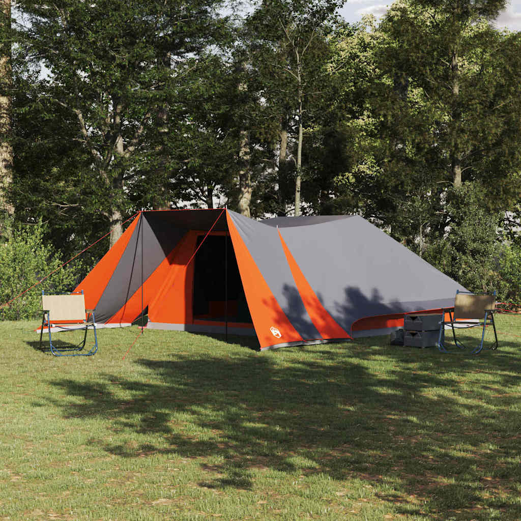 vidaXL Namiot Tipi Szary i pomarańczowy 660 x 456 x 200 cm tafta
