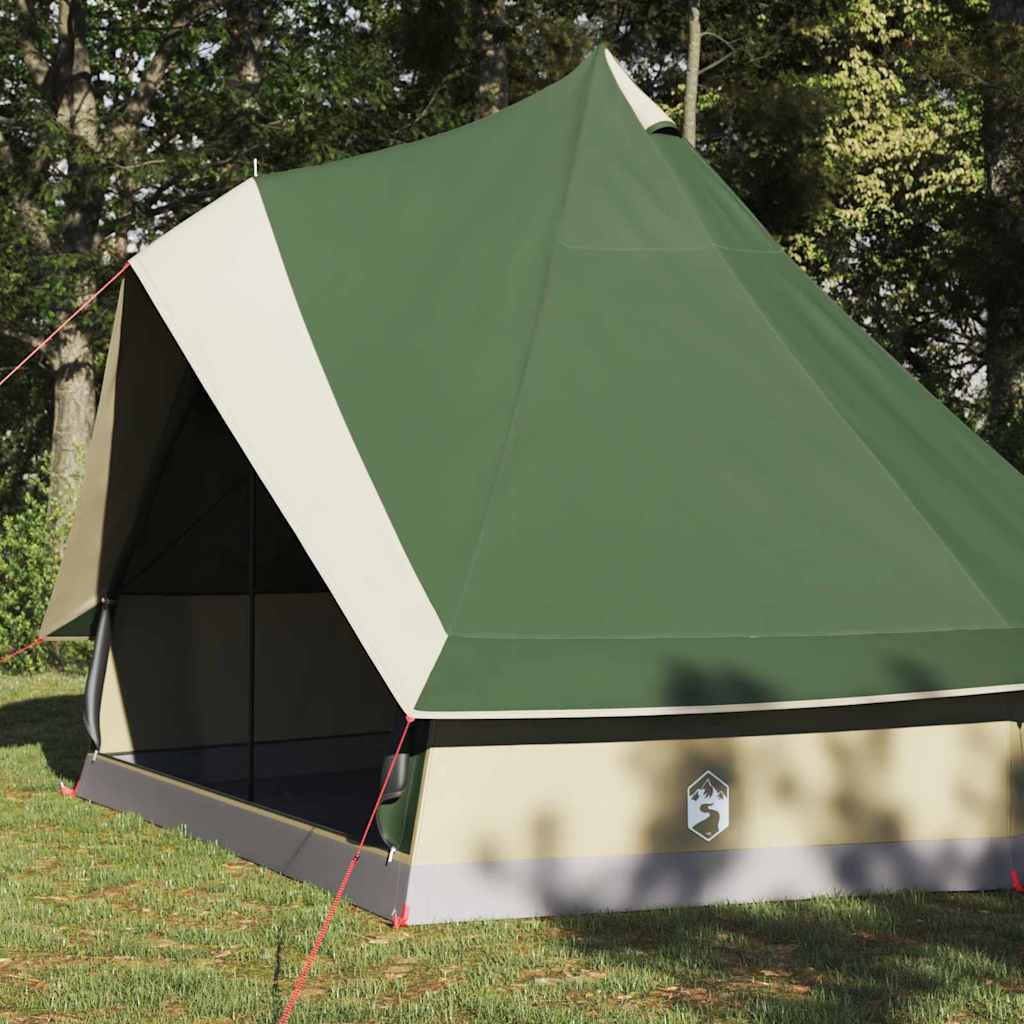 vidaXL Namiot Tipi z dachem Zielony 400 x 346 x 250 cm tafta