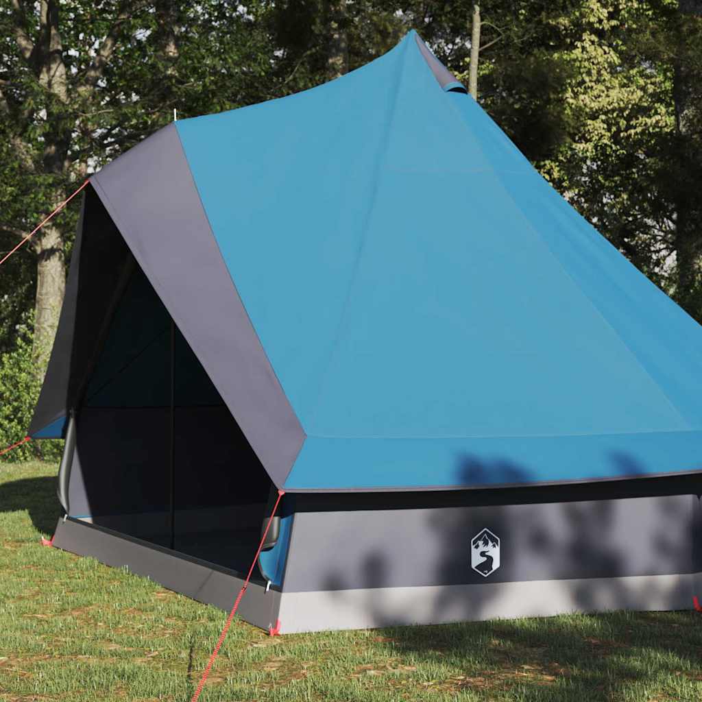 vidaXL Namiot Tipi z dachem Niebieski 400 x 346 x 250 cm tafta