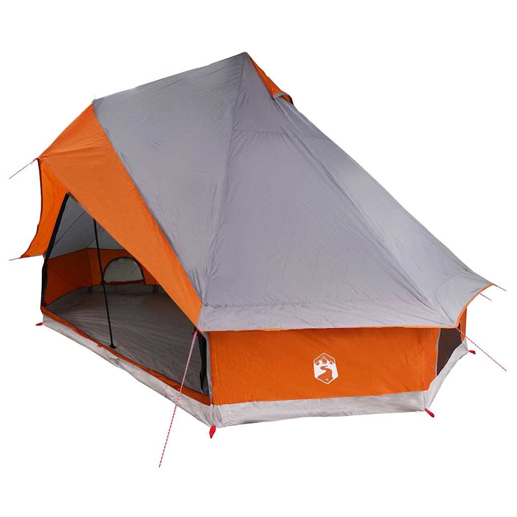 vidaXL Namiot Tipi Szary i pomarańczowy 400 x 346 x 250 cm tafta