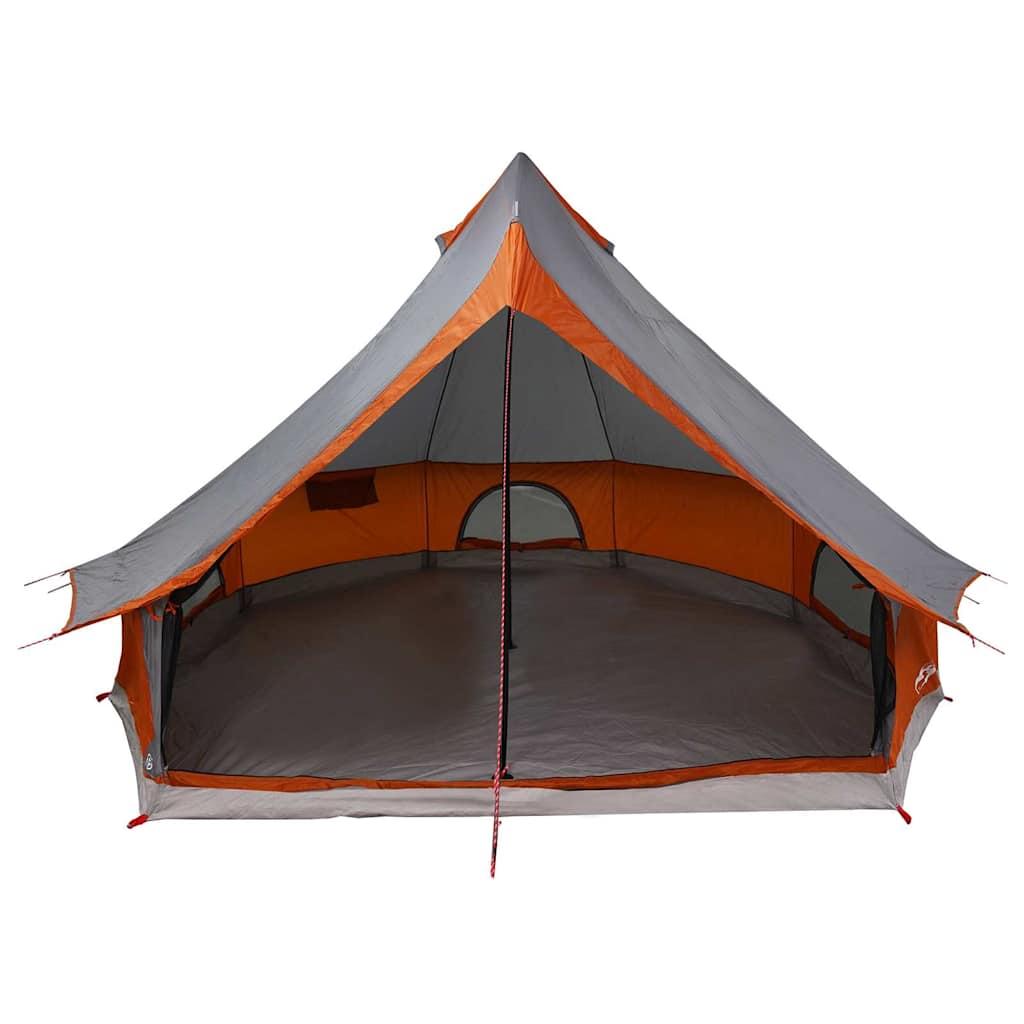 vidaXL Namiot Tipi Szary i pomarańczowy 400 x 346 x 250 cm tafta