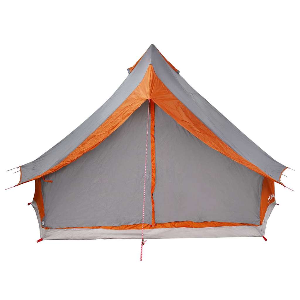 vidaXL Namiot Tipi Szary i pomarańczowy 400 x 346 x 250 cm tafta