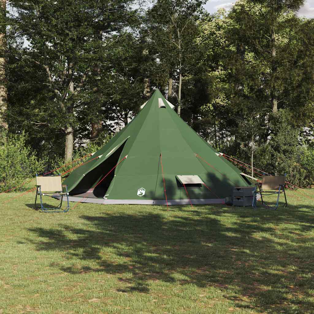 vidaXL Namiot Tipi z dachem Zielony 560 x 560 x 300 cm tafta