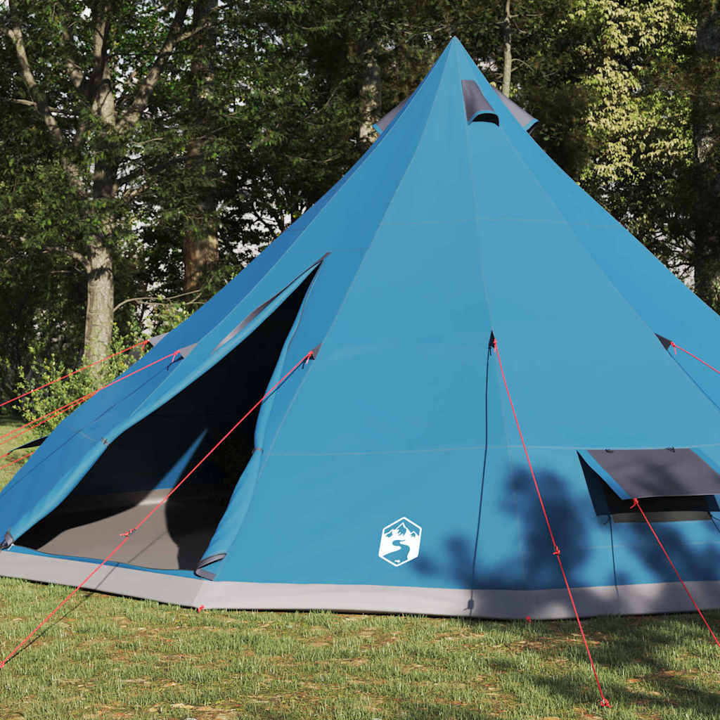 vidaXL Namiot Tipi z dachem Niebieski 560 x 560 x 300 cm tafta