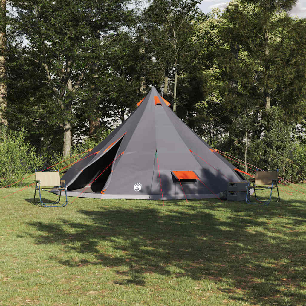 vidaXL Namiot Tipi Szary i pomarańczowy 560 x 560 x 300 cm tafta