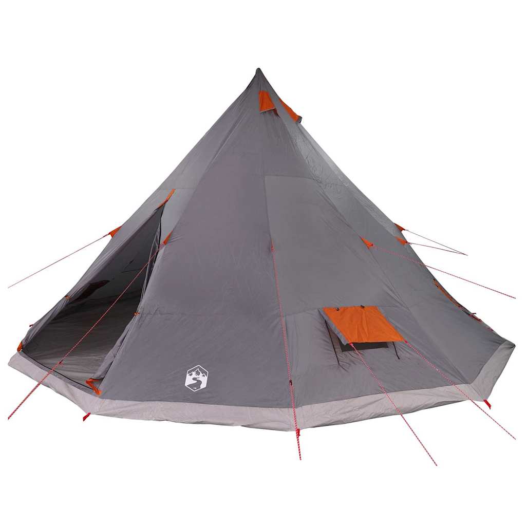 vidaXL Namiot Tipi Szary i pomarańczowy 560 x 560 x 300 cm tafta