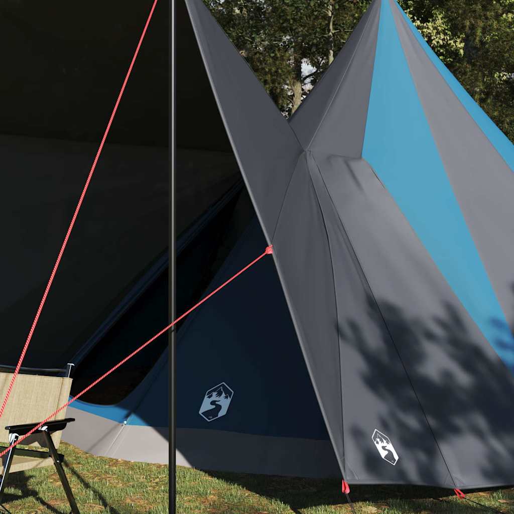 vidaXL Namiot Tipi z dachem Niebieski 510 x 690 x 330 cm tafta