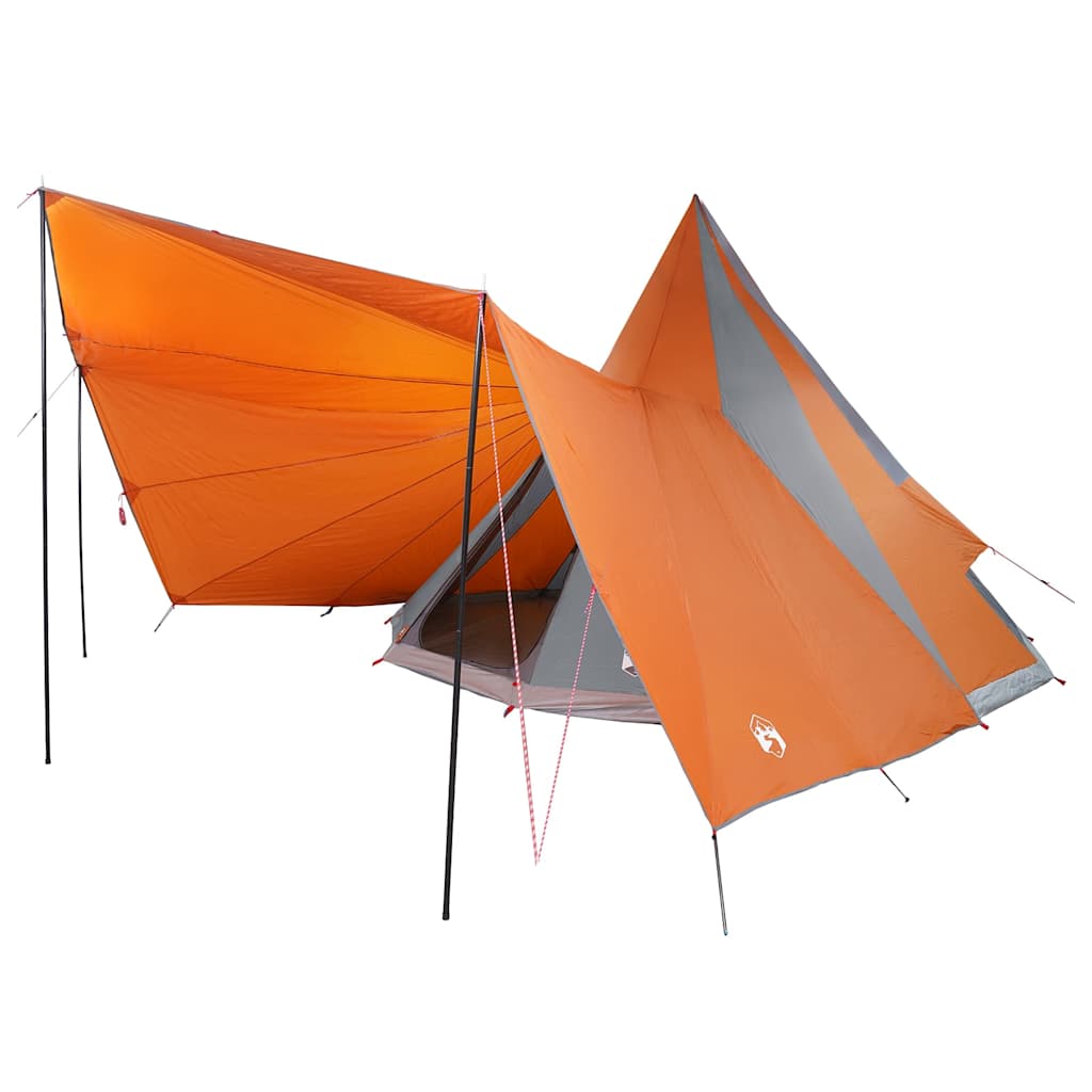 vidaXL Namiot Tipi Szary i pomarańczowy 510 x 690 x 330 cm tafta