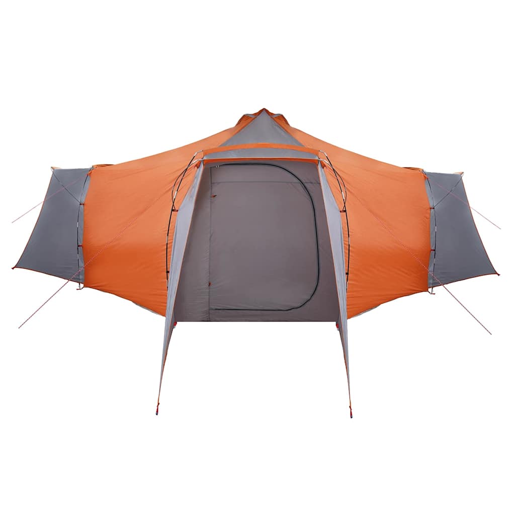 vidaXL Namiot Tipi Szary i pomarańczowy 492 x 492 x 275 cm tafta