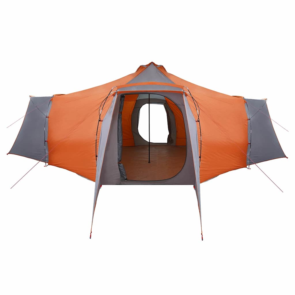 vidaXL Namiot Tipi Szary i pomarańczowy 492 x 492 x 275 cm tafta
