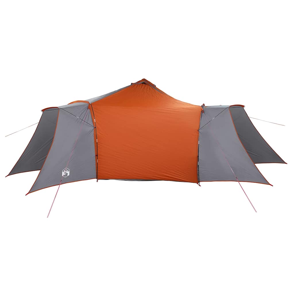 vidaXL Namiot Tipi Szary i pomarańczowy 492 x 492 x 275 cm tafta