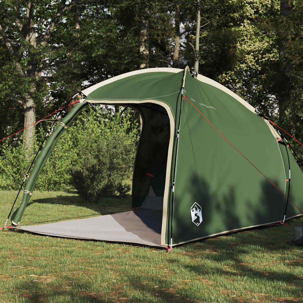 vidaXL Namiot domek z dachem Zielony 370 x 230 x 185 cm tafta