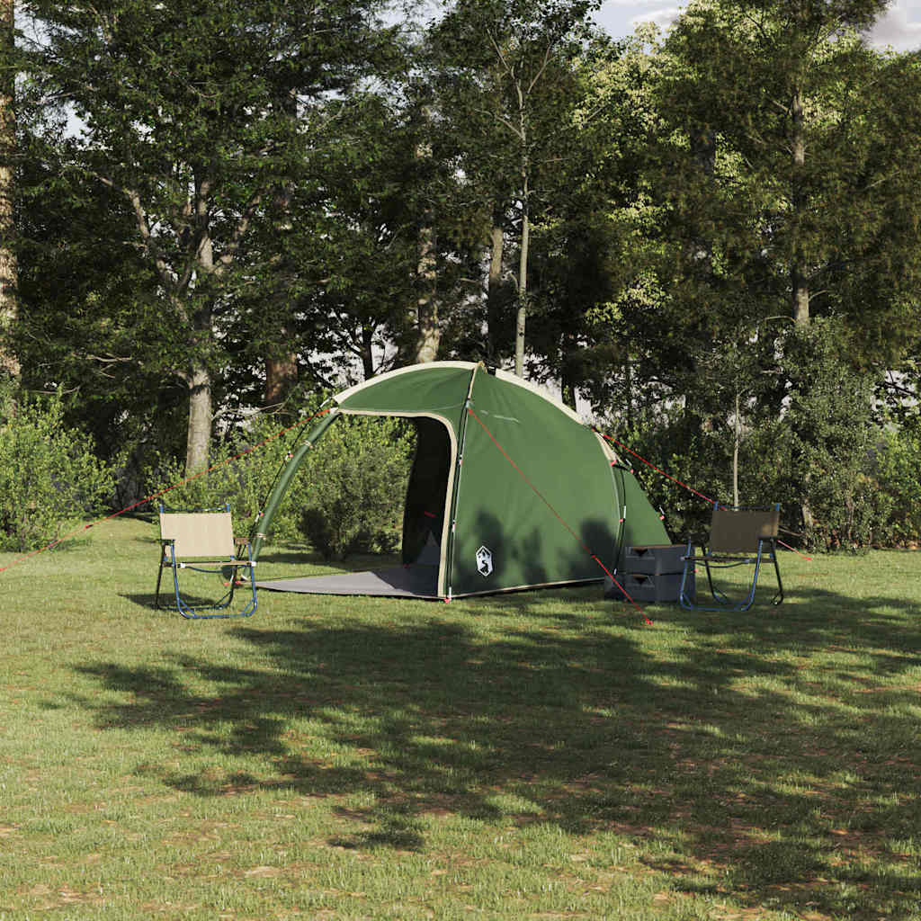 vidaXL Namiot domek z dachem Zielony 370 x 230 x 185 cm tafta