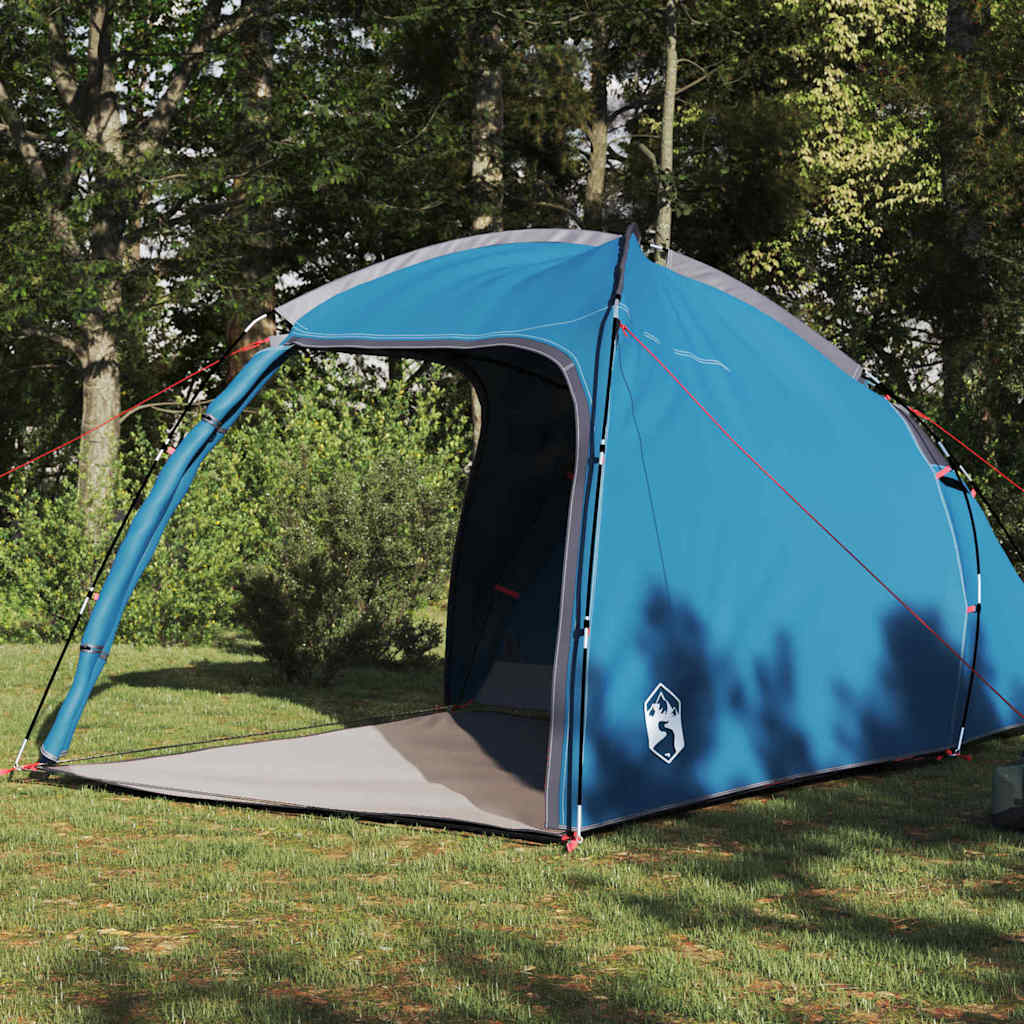 vidaXL Namiot domek z dachem Niebieski 370 x 230 x 185 cm tafta