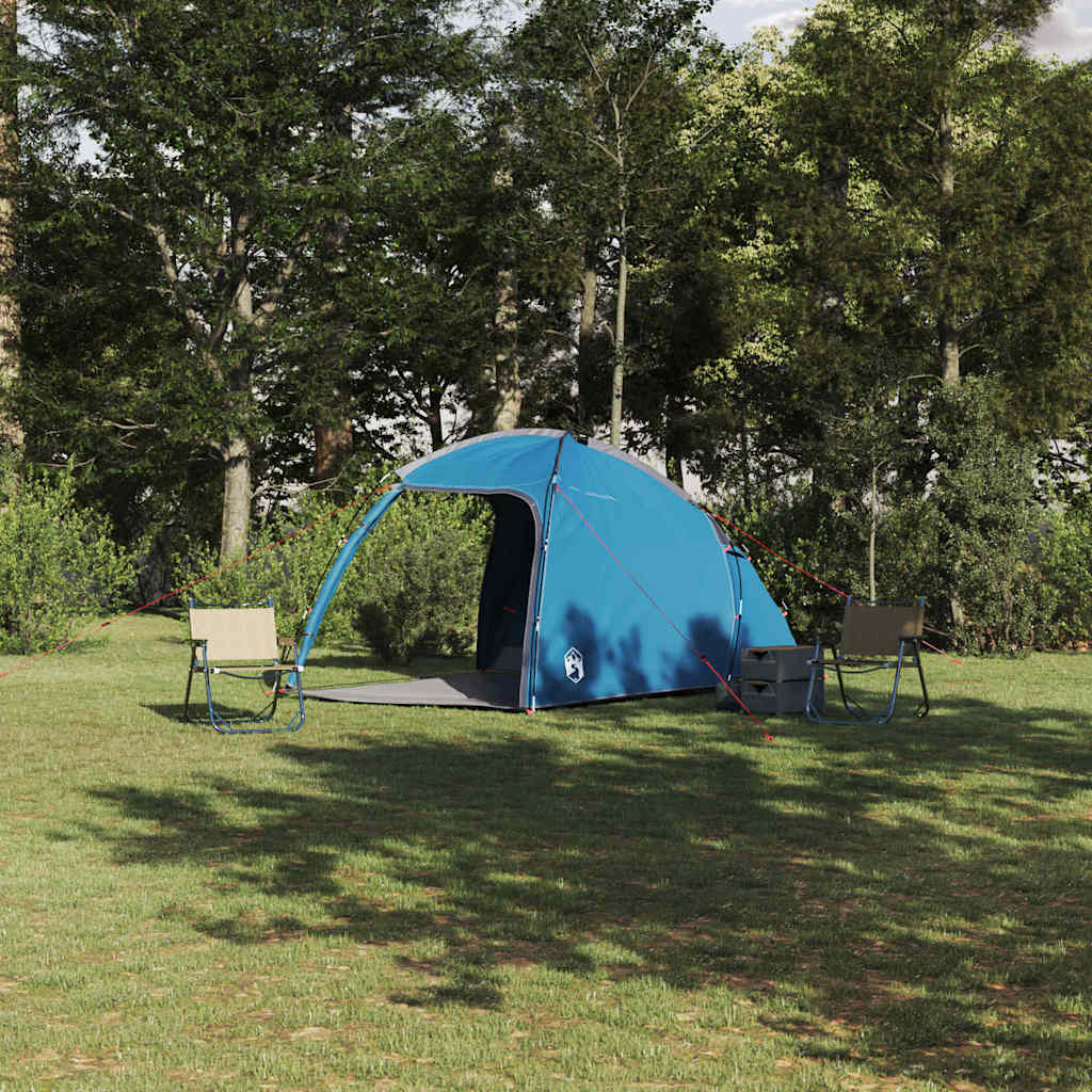 vidaXL Namiot domek z dachem Niebieski 370 x 230 x 185 cm tafta