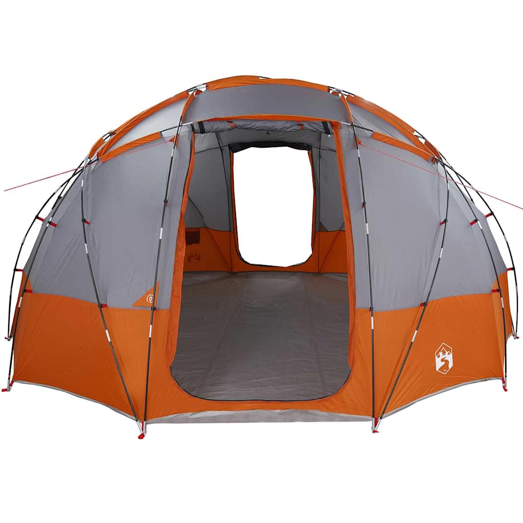vidaXL Namiot kopułowy Szary i pomarańczowy 475 x 475 x 235 cm tafta