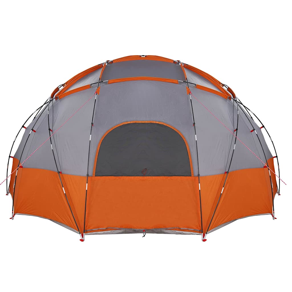 vidaXL Namiot kopułowy Szary i pomarańczowy 475 x 475 x 235 cm tafta