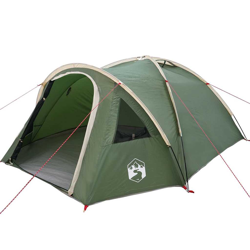 vidaXL Namiot kopułowy 4-osobowy 308 x 268 x 130 cm zielony tafta