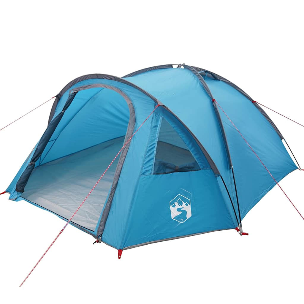 vidaXL Namiot kopułowy 4-osobowy 308 x 268 x 130 cm niebieski tafta