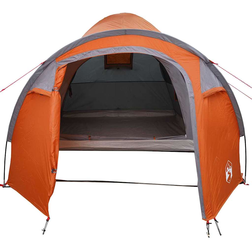 vidaXL Namiot kopułowy Kopuła Szary i pomarańczowy 384 x 254 x 170 cm