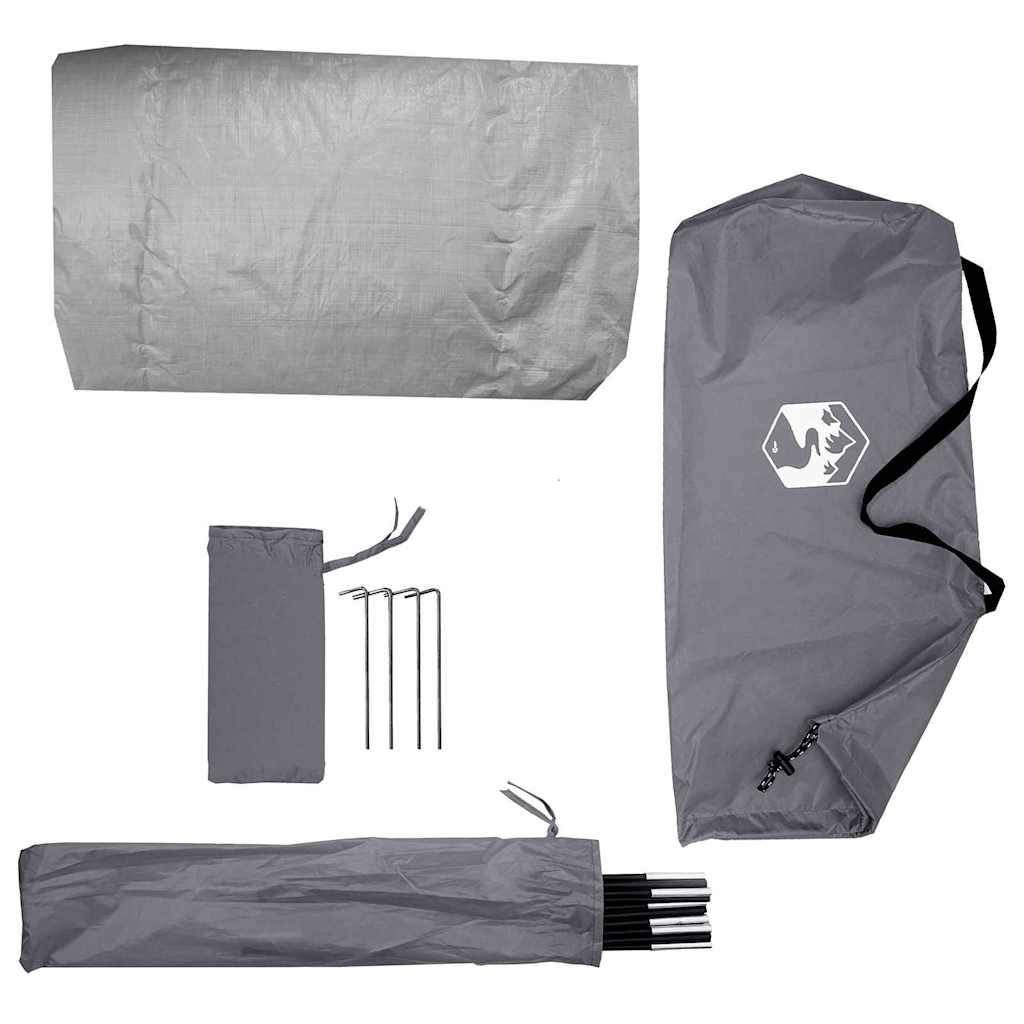 vidaXL Namiot z dachem Szary i czarny 236 x 150 x 136 cm
