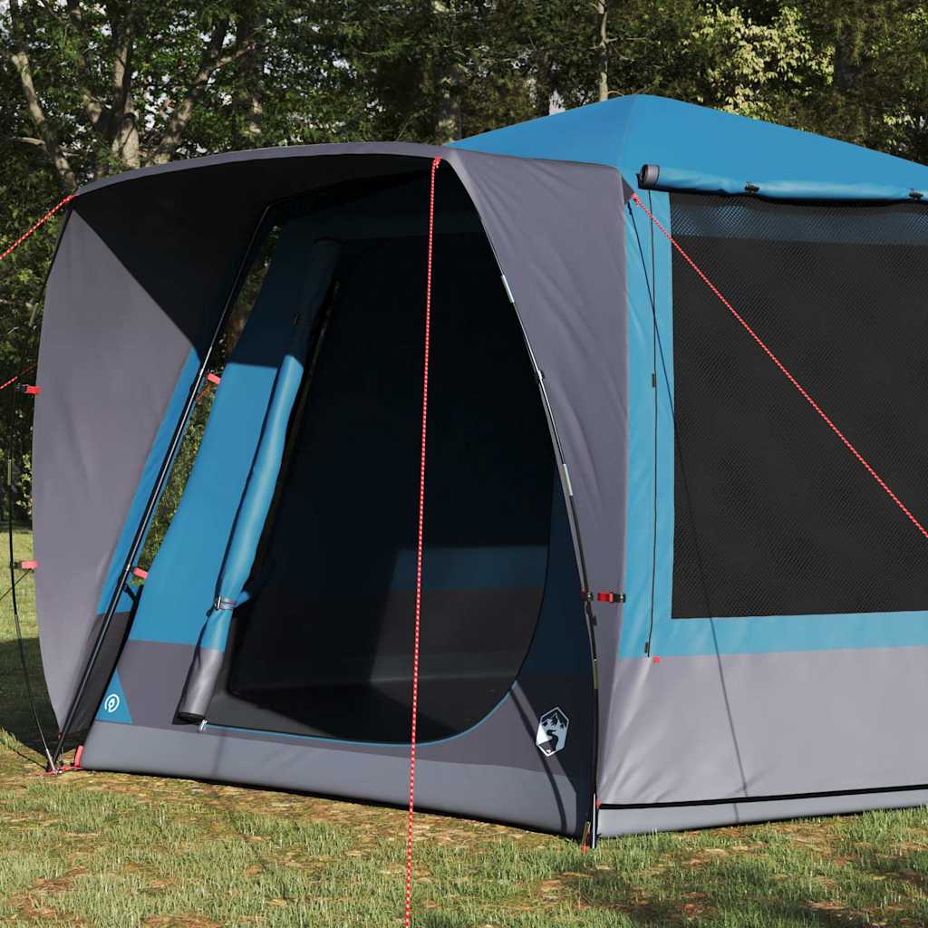vidaXL Namiot campingowy Domek Niebieski 420 x 420 x 227 cm Poliester