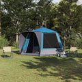 vidaXL Namiot campingowy Domek Niebieski 420 x 420 x 227 cm Poliester