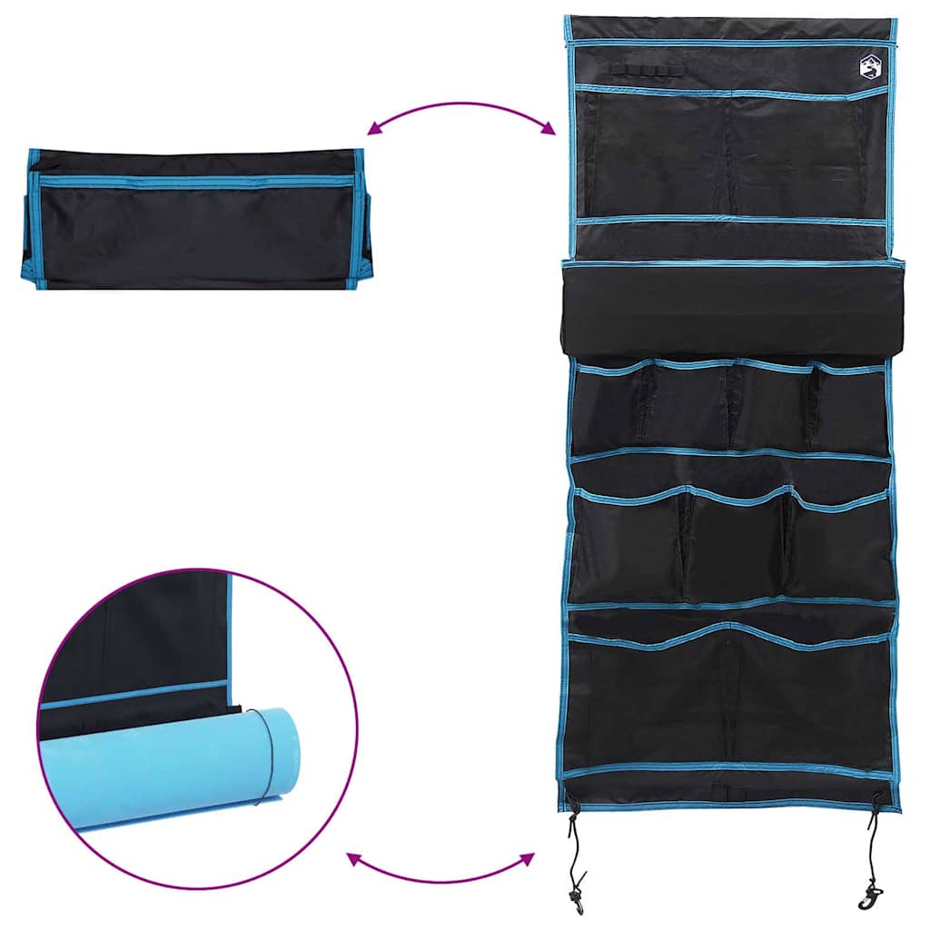 vidaXL Torba do przechowywania Czarny i niebieski 161 x 58,5 cm oxford