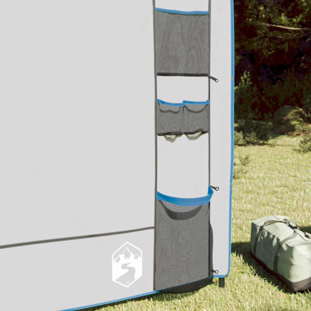 vidaXL Wiszący organizer do namiotu Szary i Niebieski 320 x 182 cm
