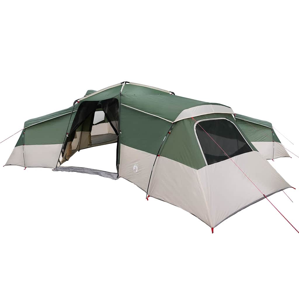 vidaXL Namiot rodzinny z dachem Zielony 833 x 585 x 216 cm tafta