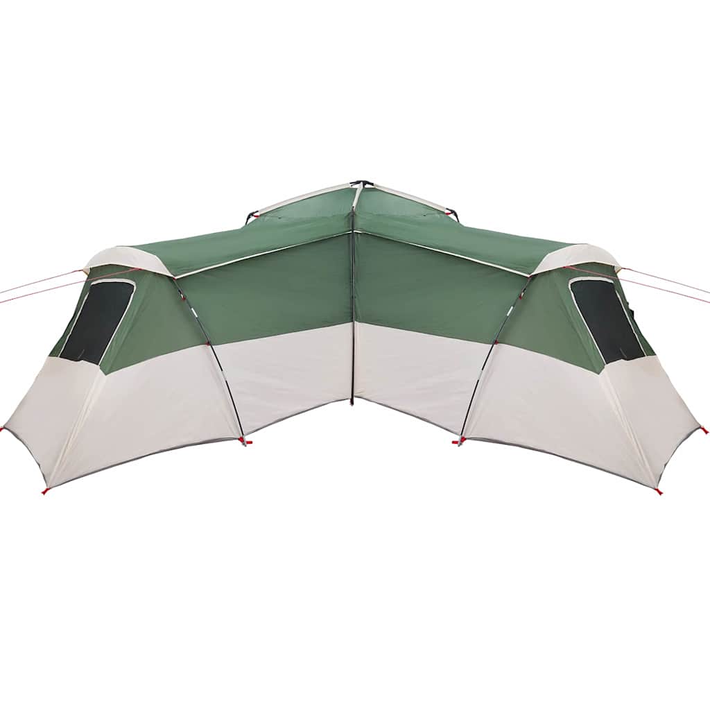 vidaXL Namiot rodzinny z dachem Zielony 833 x 585 x 216 cm tafta