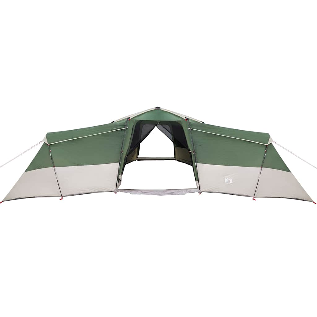 vidaXL Namiot rodzinny z dachem Zielony 833 x 585 x 216 cm tafta