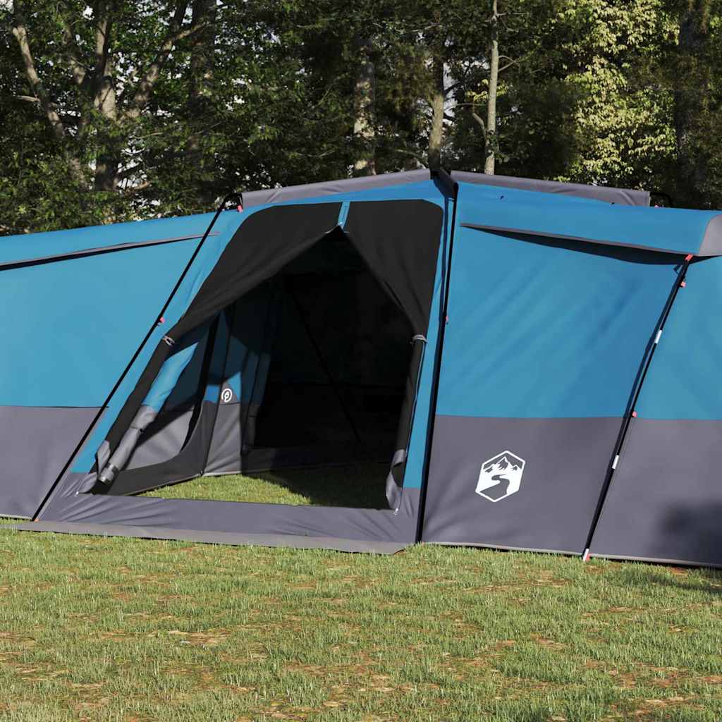 vidaXL Namiot rodzinny z dachem Niebieski 833 x 585 x 216 cm tafta
