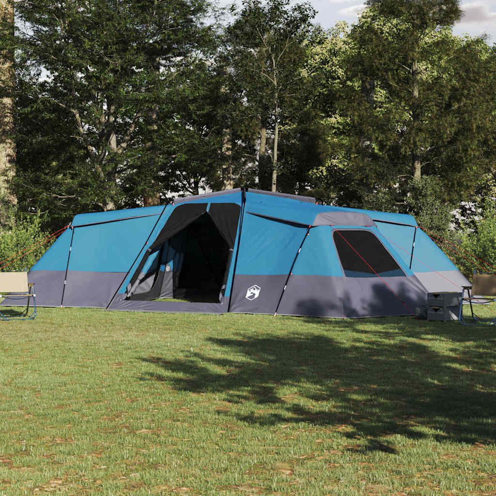 vidaXL Namiot rodzinny z dachem Niebieski 833 x 585 x 216 cm tafta