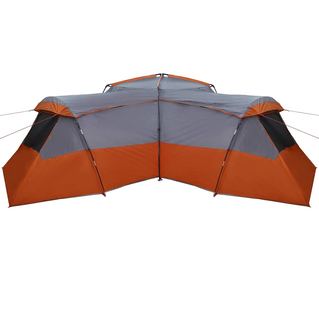 vidaXL Namiot rodzinny Szary i pomarańczowy 833 x 585 x 216 cm tafta