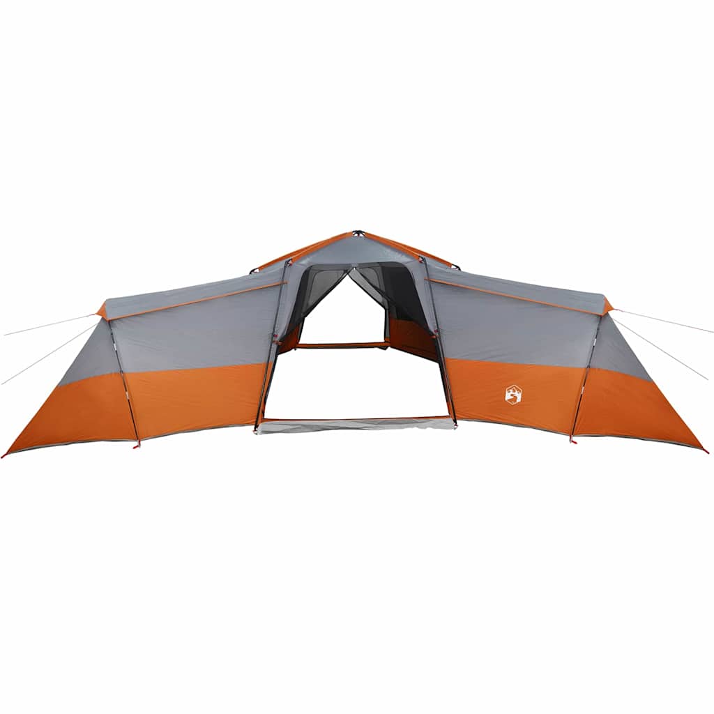 vidaXL Namiot rodzinny Szary i pomarańczowy 833 x 585 x 216 cm tafta