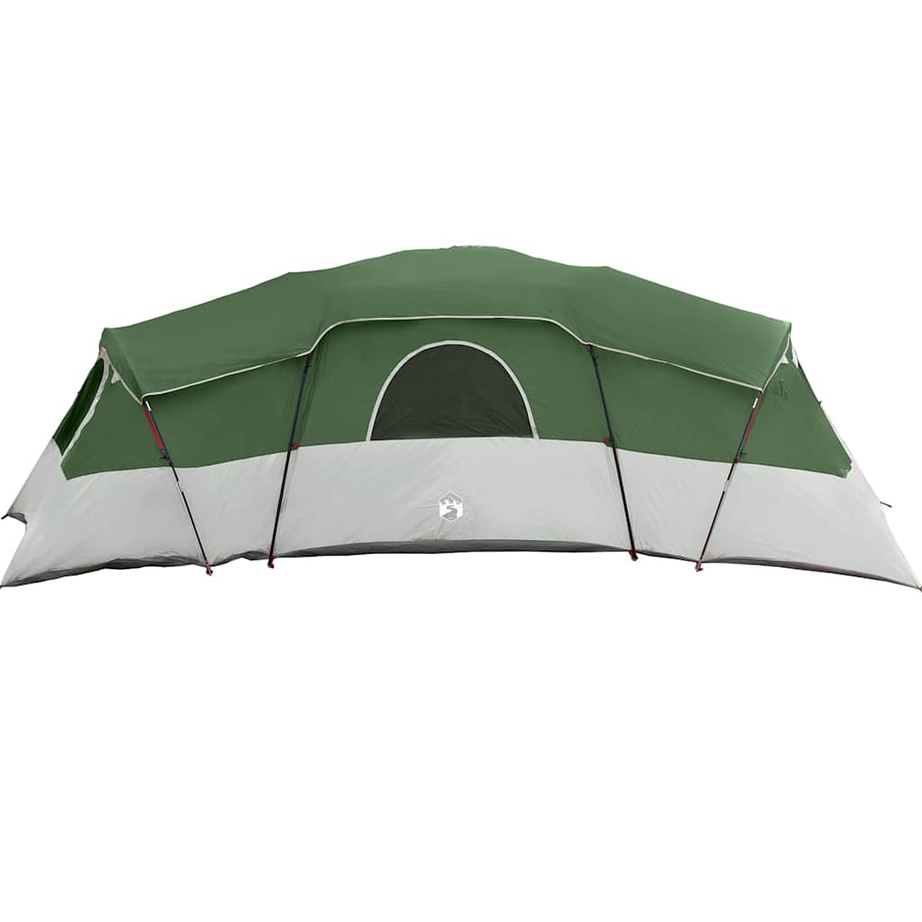 vidaXL Namiot rodzinny z dachem Zielony 762 x 655 x 218 cm tafta