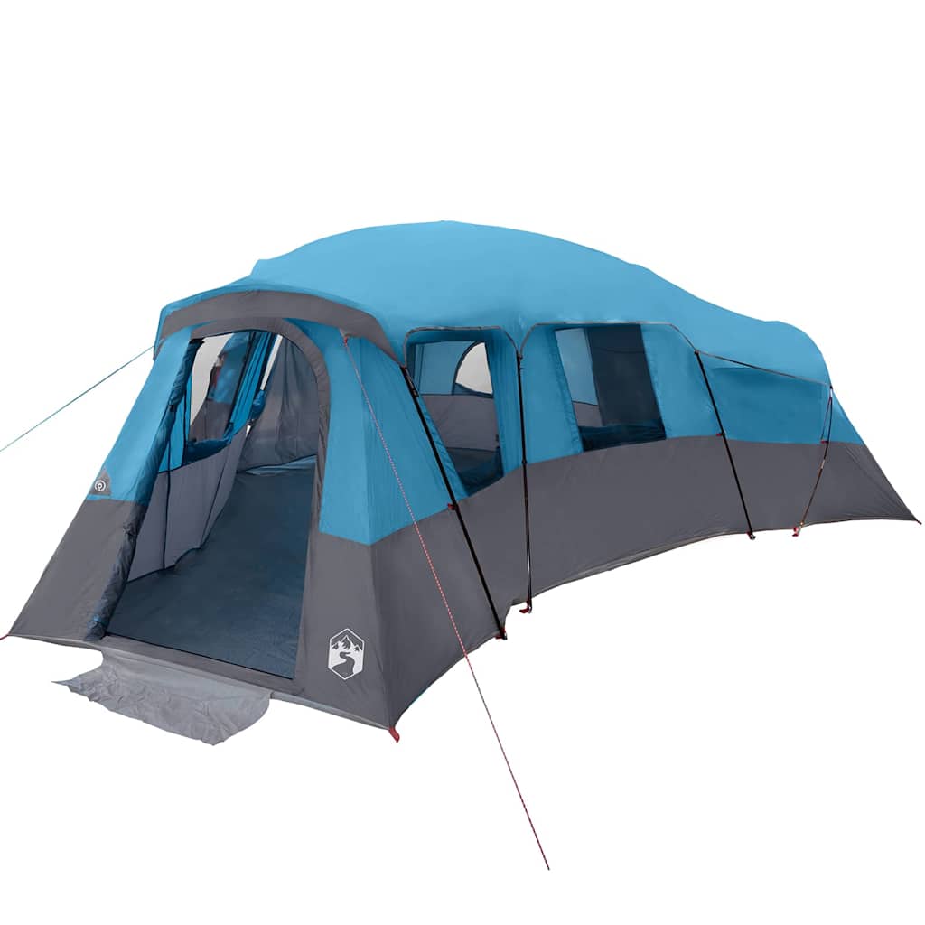 vidaXL Namiot rodzinny z dachem Niebieski 762 x 655 x 218 cm tafta