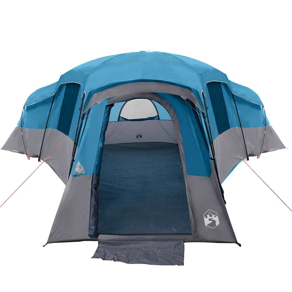 vidaXL Namiot rodzinny z dachem Niebieski 762 x 655 x 218 cm tafta